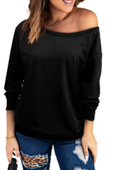 Boat Neck Long Sleeve Sweatshirt - Shah S. Sahota