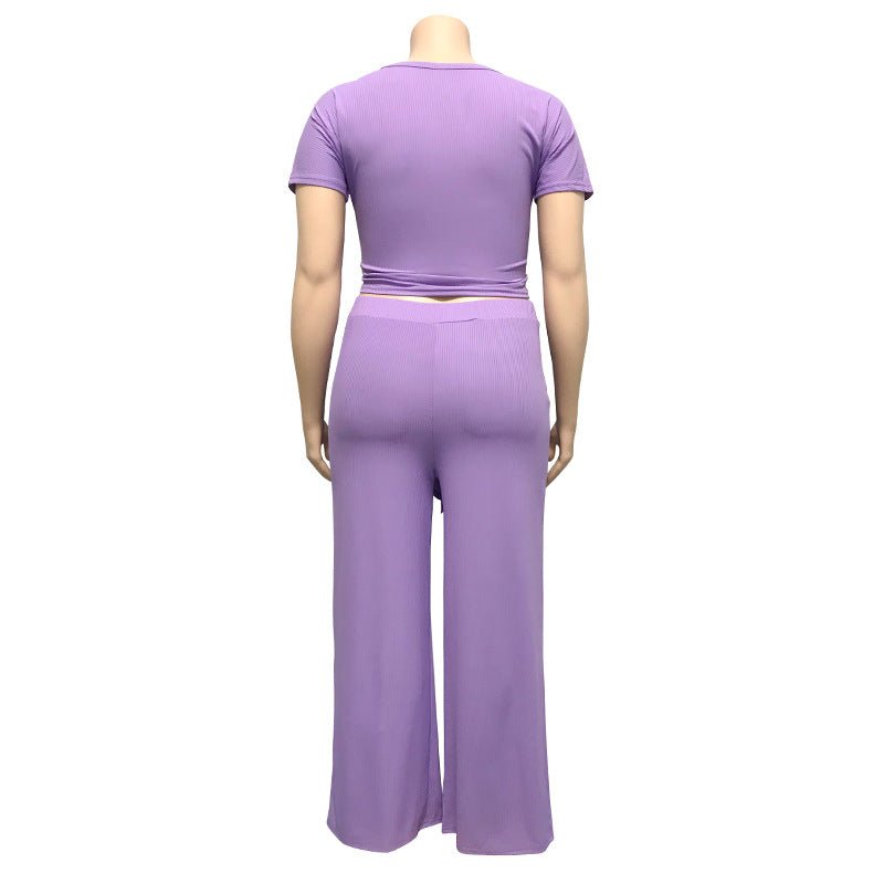 Women‘s Solid Color Two Piece Set - Shah S. Sahota