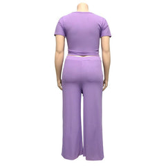 Women‘s Solid Color Two Piece Set - Shah S. Sahota