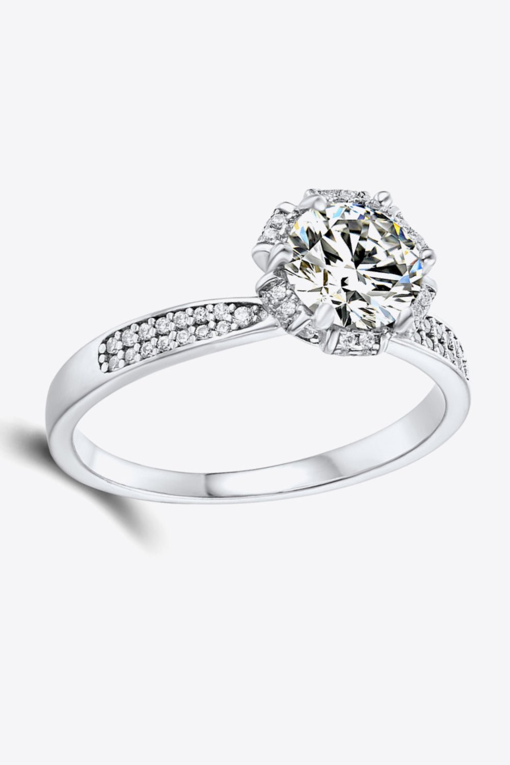 925 Sterling Silver 1 Carat Moissanite Ring - Shah S. Sahota