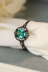 925 Sterling Silver Paraiba Tourmaline 4-Prong Ring - Shah S. Sahota