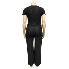 Women's Solid Color Belted Two Piece Set - Shah S. Sahota