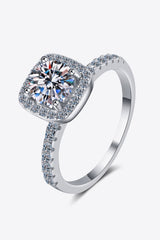 2 Carat Moissanite Square Halo Ring - Shah S. Sahota