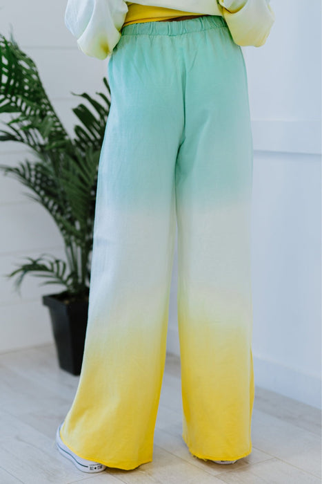 Zenana Hello Summer Full Size Run Ombre Wide Leg Sweat Pants - Shah S. Sahota