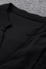 Lace Trim Flounce Sleeve Peplum Blouse - Shah S. Sahota