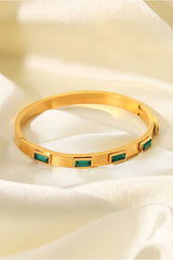 18K Gold Plated Inlaid Cubic Zirconia Bracelet - Shah S. Sahota