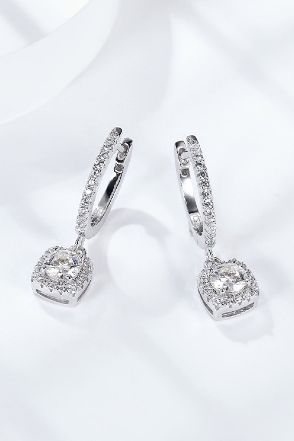 Moissanite Huggie Drop Earrings - Shah S. Sahota