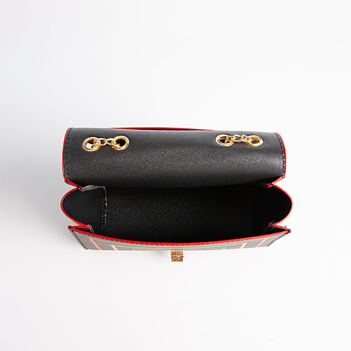 Retro Rainbow Striped Chain Crossbody Bag - Shah S. Sahota