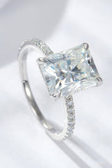 4 Carat Moissanite 4-Prong Side Stone Ring - Shah S. Sahota