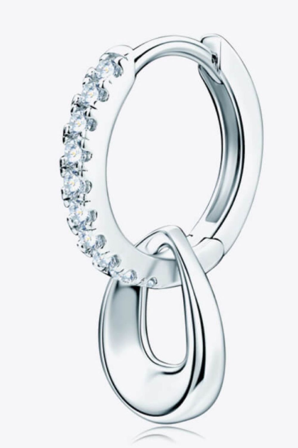 925 Sterling Silver Moissanite Double Hoop Earrings - Shah S. Sahota