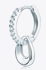 925 Sterling Silver Moissanite Double Hoop Earrings - Shah S. Sahota