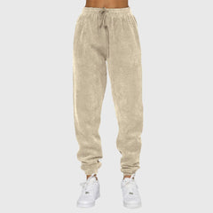 Corduroy Crew Neck Pullover Long Sleeve Sweatshirts & TiePants Two-Piece Sets - Shah S. Sahota