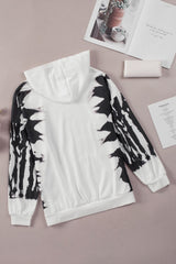 Brushstroke Print Hoodie with Kangaroo Pocket - Shah S. Sahota