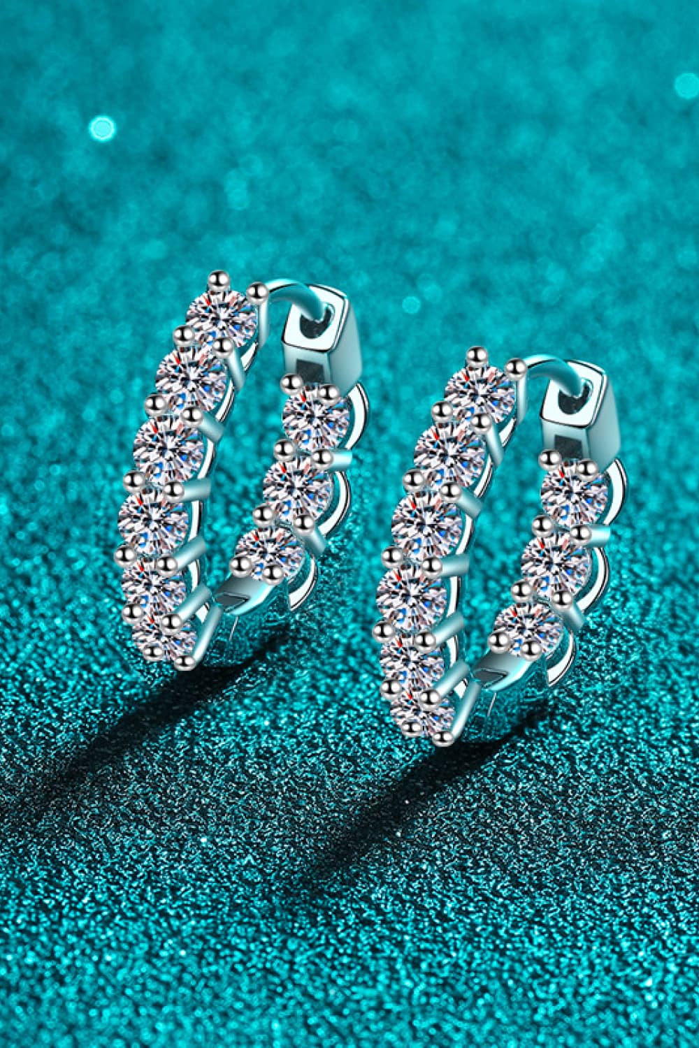 1.8 Carat Moissanite Hoop Earrings - Shah S. Sahota