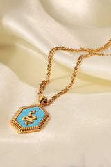 18K Gold Plated Snake Geometric Pendant Necklace - Shah S. Sahota