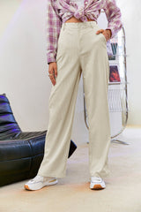 Corduroy Wide Leg Pants with Pockets - Shah S. Sahota