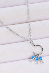 Opal Fish 925 Sterling Silver Necklace - Shah S. Sahota