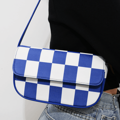 Retro Plaid Square Baguette Bag - Shah S. Sahota