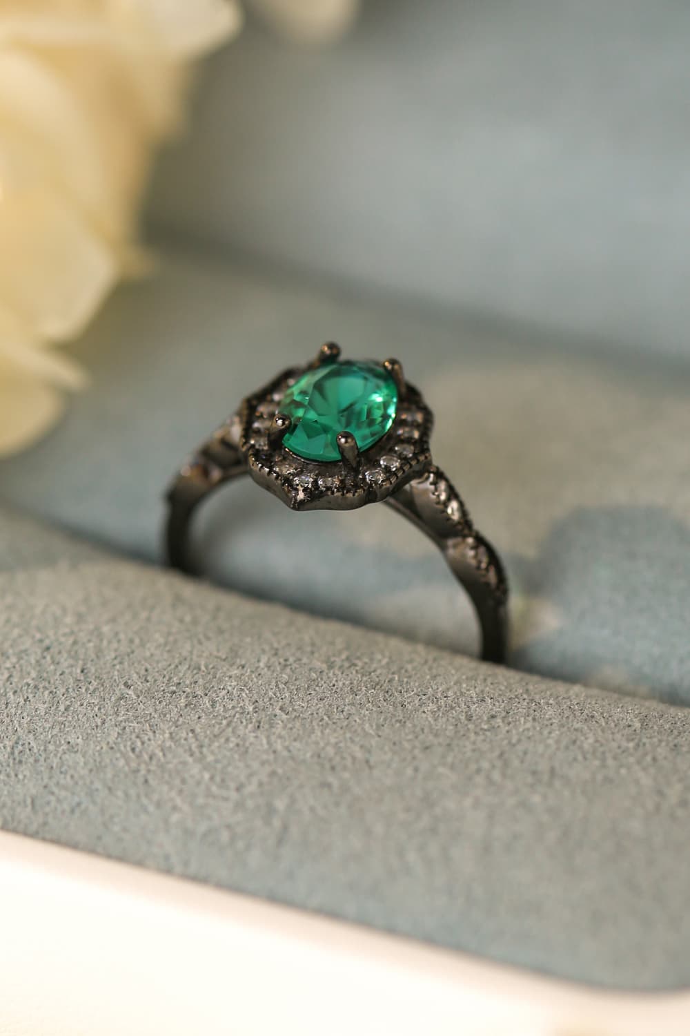 925 Sterling Silver Paraiba Tourmaline 4-Prong Ring - Shah S. Sahota