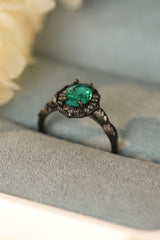 925 Sterling Silver Paraiba Tourmaline 4-Prong Ring - Shah S. Sahota