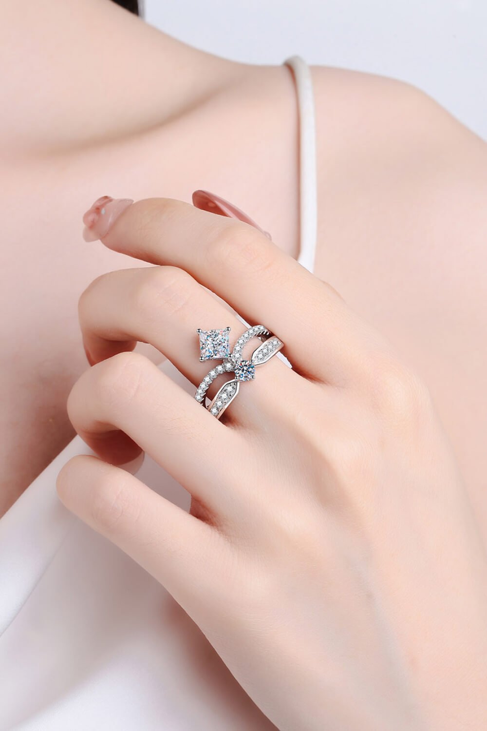 925 Sterling Silver Moissanite Crown Ring - Shah S. Sahota