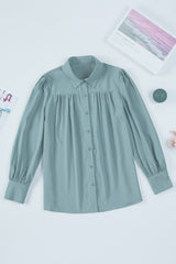 Gathered Detail Puff Sleeve Shirt - Shah S. Sahota