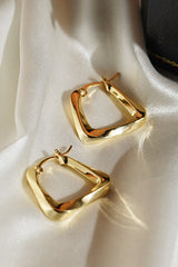 18K Gold Plated Irregular Geometric Earrings - Shah S. Sahota