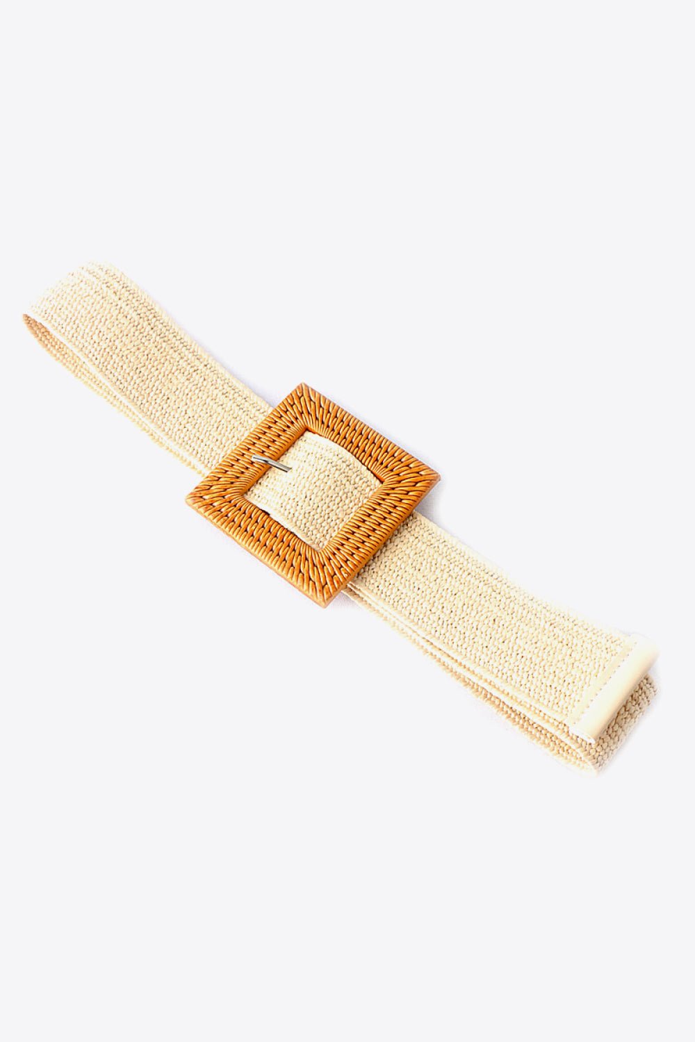 Square Buckle Elastic Braid Belt - Shah S. Sahota