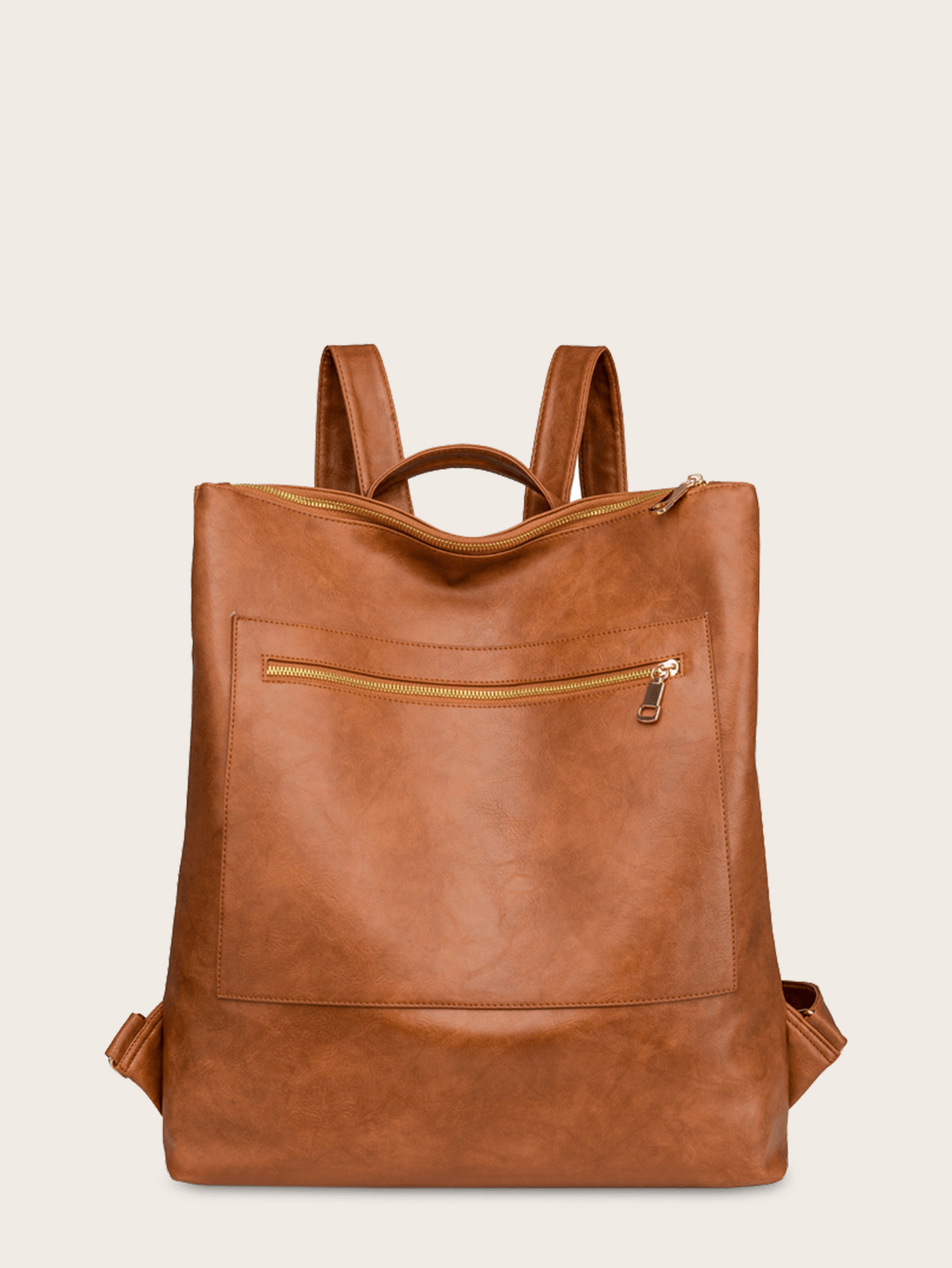 Retro Zipper Large-Capacity Backpack - Shah S. Sahota
