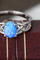 Crisscross 4-Prong Opal Ring - Shah S. Sahota