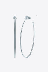 925 Sterling Silver Moissanite Hoop Earrings - Shah S. Sahota