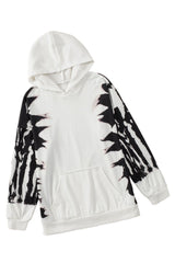 Brushstroke Print Hoodie with Kangaroo Pocket - Shah S. Sahota