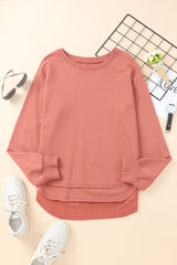 Side Slit Drop Shoulder Sweatshirt - Shah S. Sahota