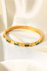 18K Gold Plated Inlaid Cubic Zirconia Bracelet - Shah S. Sahota