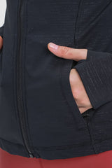 Drawstring Detail Zip Up Sports Jacket with Pockets - Shah S. Sahota