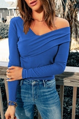 V-Neck Long Sleeve Top - Shah S. Sahota
