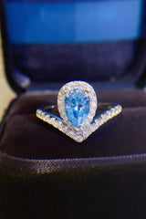1 Carat Pear Shape Moissanite Heart Ring - Shah S. Sahota