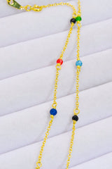 18K Gold-Plated Multicolored Bead Necklace - Shah S. Sahota