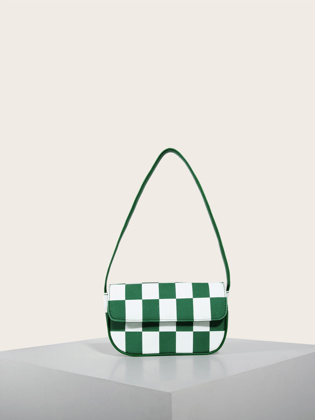 Retro Plaid Square Baguette Bag - Shah S. Sahota