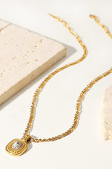 18K Gold Plated Inlaid Rhinestone Pendant Necklace - Shah S. Sahota
