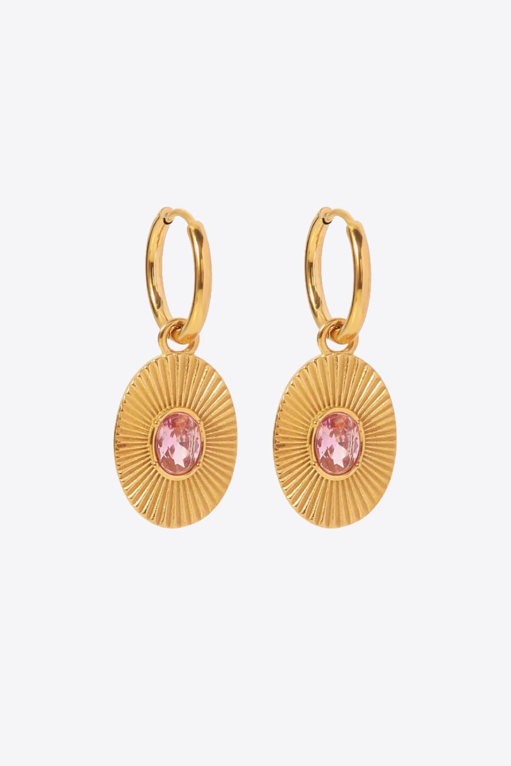 Stainless Steel Oval Dangle Earrings - Shah S. Sahota