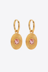 Stainless Steel Oval Dangle Earrings - Shah S. Sahota