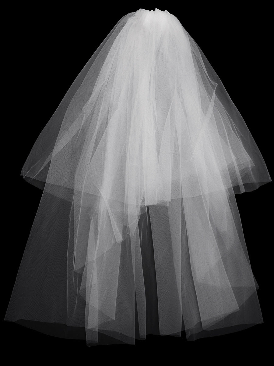 Plain Pleated Chiffon Wedding Dress with Lace Decorations - Shah S. Sahota