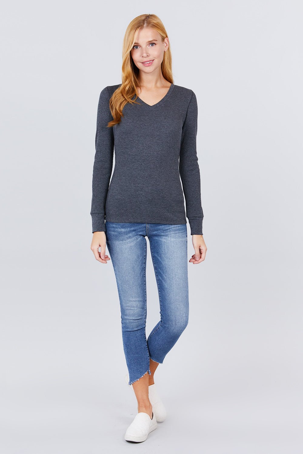 Long Slv V-neck Thermal Top - Shah S. Sahota