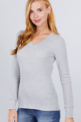 Long Slv V-neck Thermal Top - Shah S. Sahota