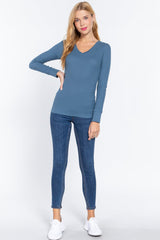 Long Slv V-neck Thermal Top - Shah S. Sahota