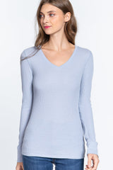 Long Slv V-neck Thermal Top - Shah S. Sahota
