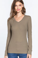 Long Slv V-neck Thermal Top - Shah S. Sahota