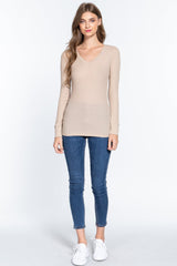 Long Slv V-neck Thermal Top - Shah S. Sahota