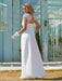 Plain Pleated Chiffon Wedding Dress with Lace Decorations - Shah S. Sahota